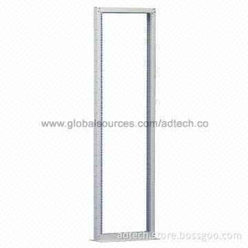 Open Rack, 22U Gray, with Adjustable Feet and Casters